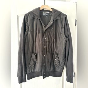 Men’s Black Mixed material jacket